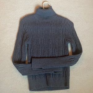 Zara grey cable knit sweater turtleneck medium